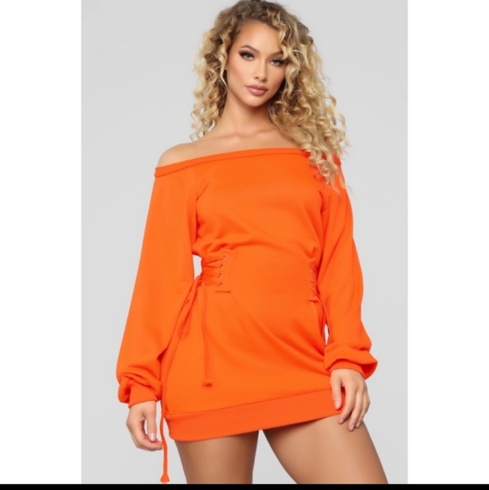 Orange Corset Dress sz 1x!